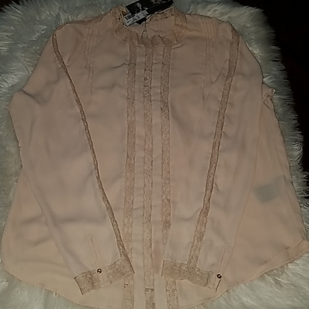 NWT - Kardashian Kollection lace blouse